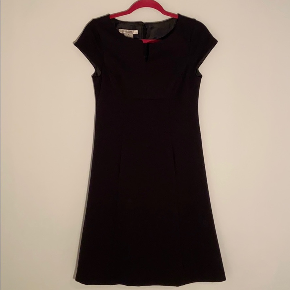 Evan-Picone Black Cap Sleeve Dress